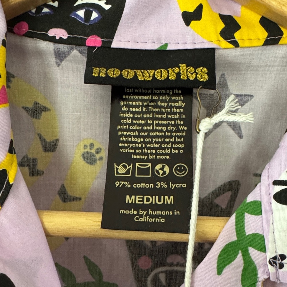 Nooworks Coveralls by Amy Hastings. Fun and dynamic patterns. Size Medium. NWT. - Picture 3 of 15